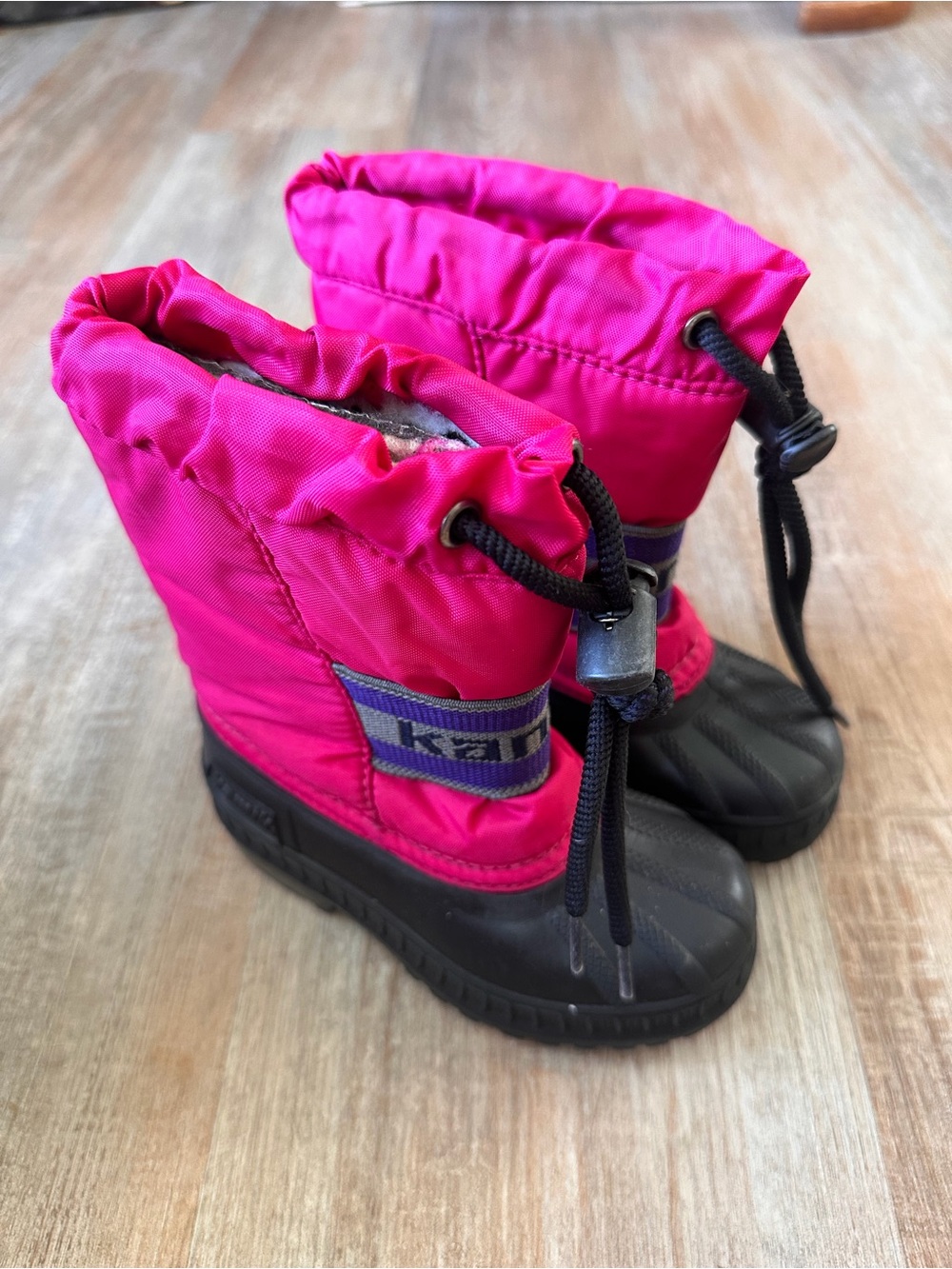 Kamik Kids Hot Pink and Black Snow Boots